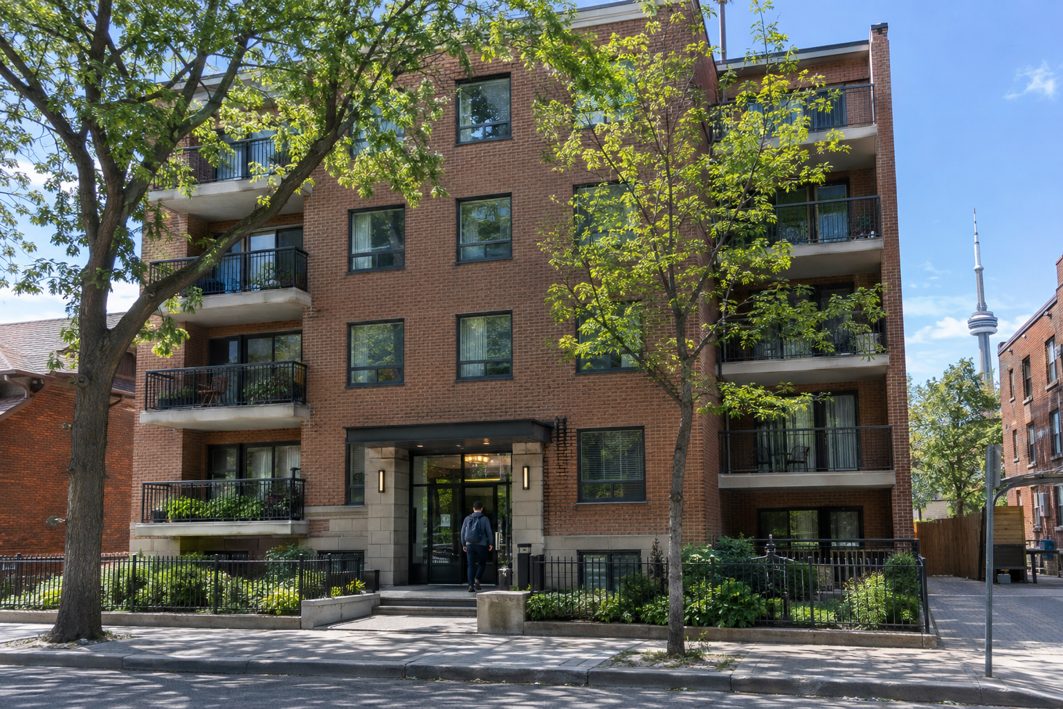 A Toronto apartment building on a clear day